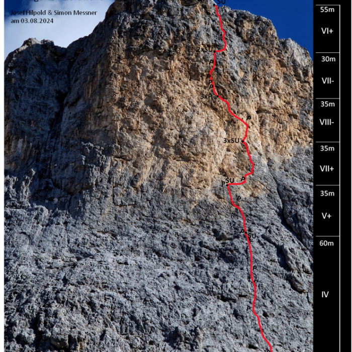 “Abracadabra”, Rosengartenspitze Nordwand, Dolomiten